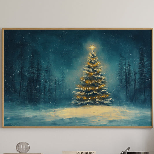 Winter's Light Dances Through Pines