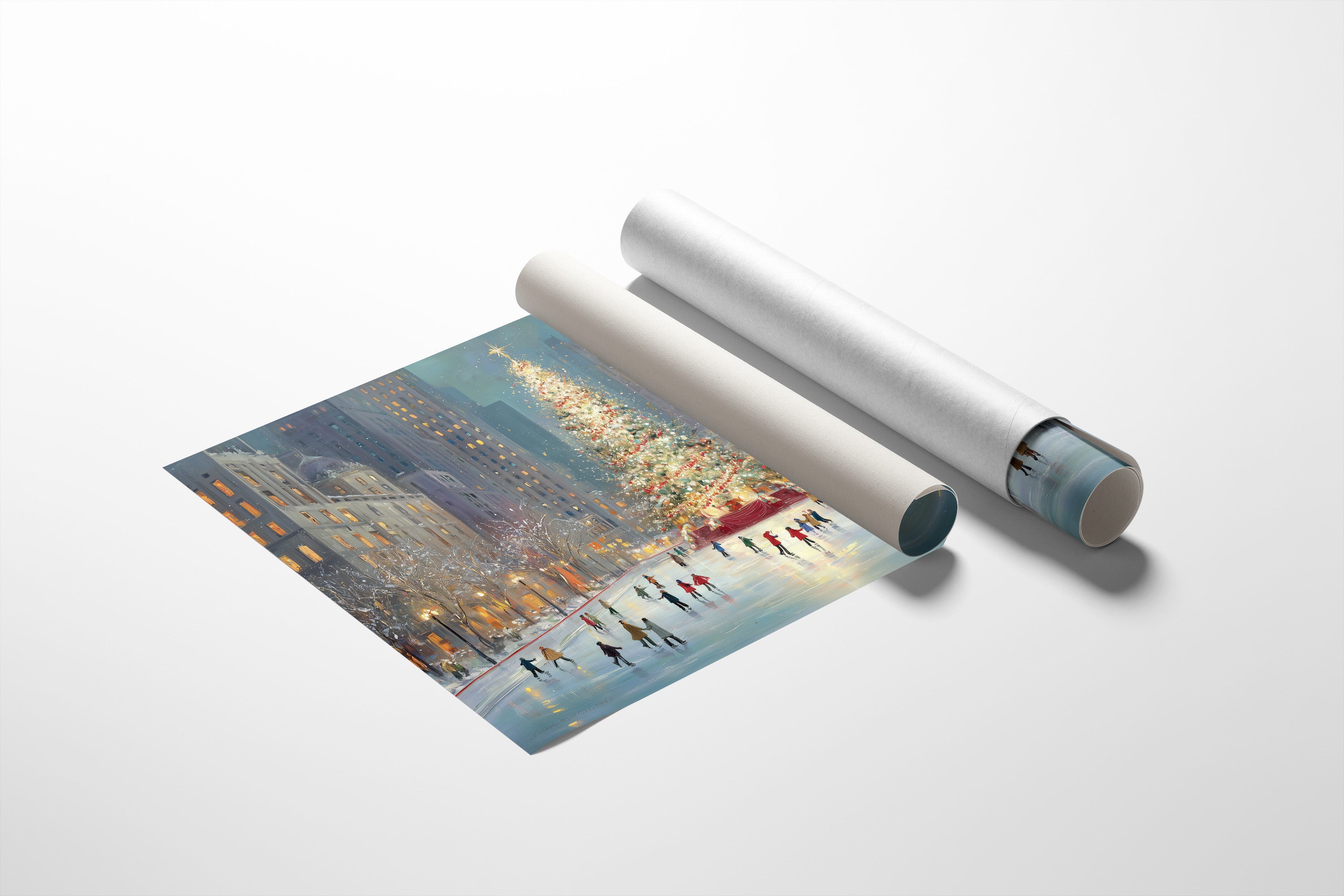 Winter Skaters Circle Manhattan's Heart