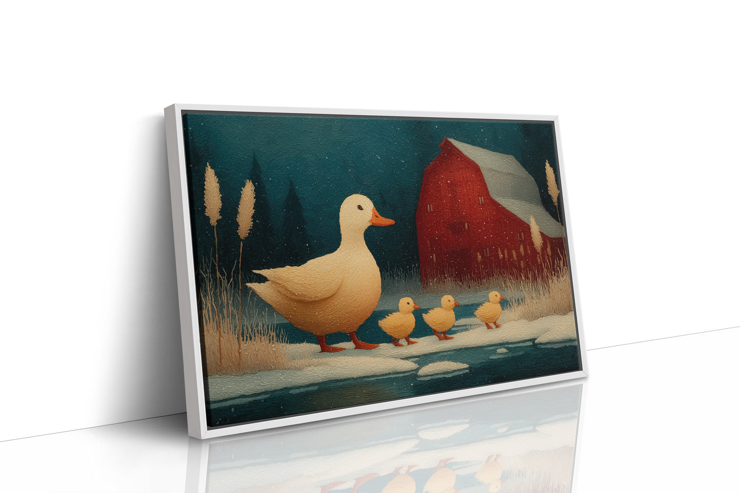 Duckling Parade at Dusk