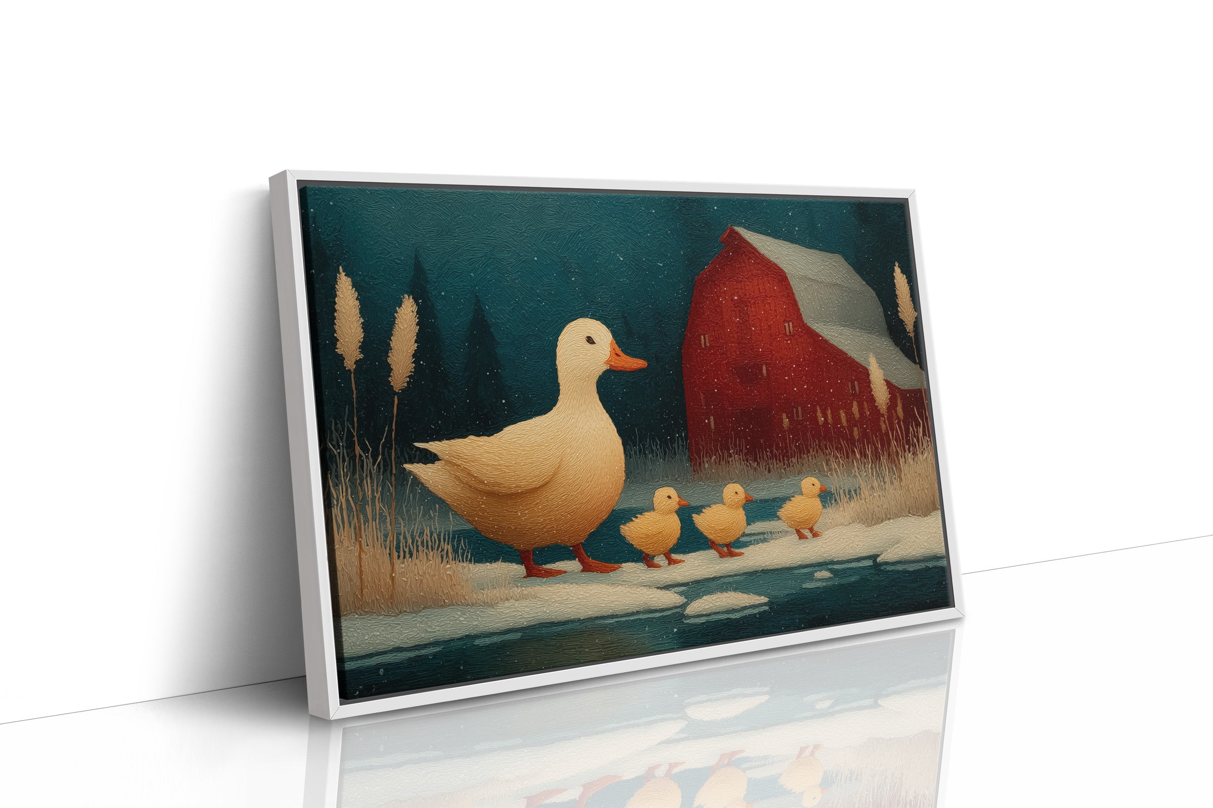 Duckling Parade at Dusk