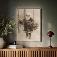 Vintage Santa Claus Drawing - Festive Holiday Art - Gallery Canvas image 12