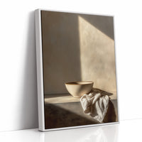 Sunlit Still Life with Ceramic Bowl