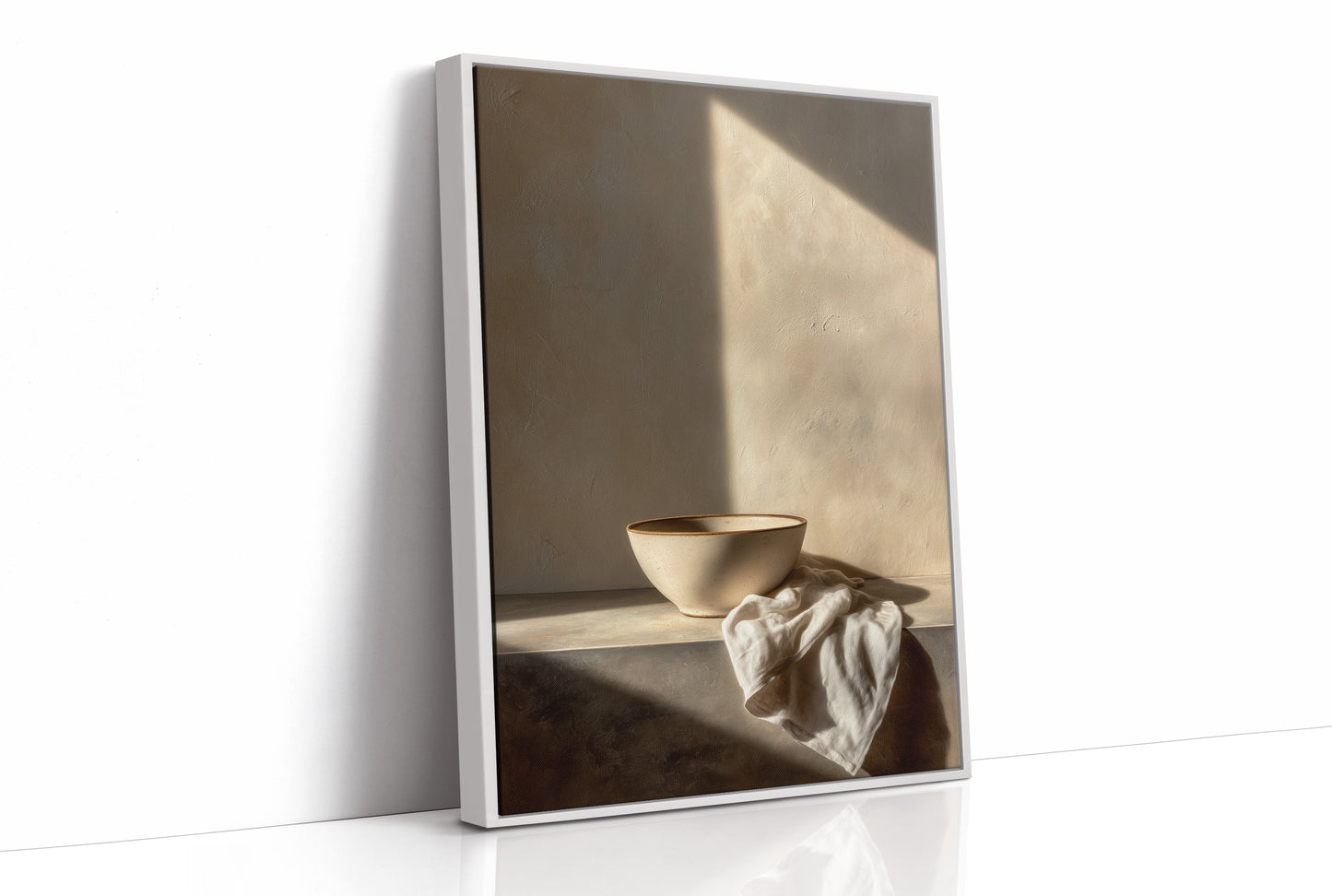 Sunlit Still Life with Ceramic Bowl