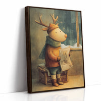 Winter Headlines: A Reindeer's Morning Ritual