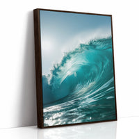 Turquoise Curl Against Weathered Boards