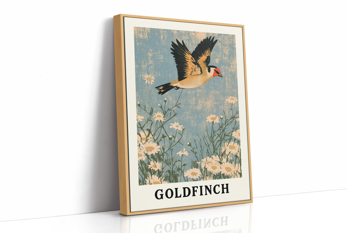 Goldfinch Over Daisy Fields