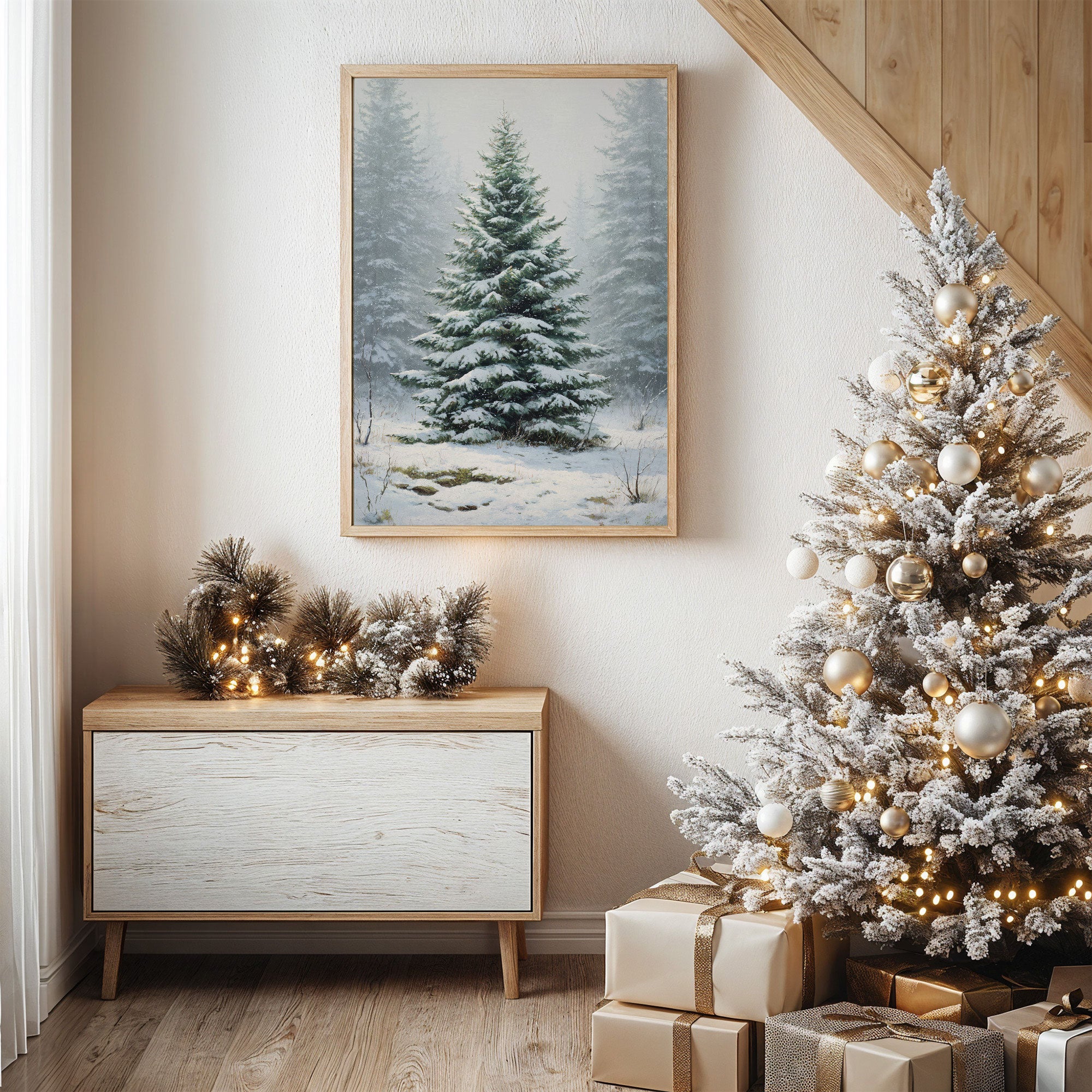 Evergreen Tales In Winter Mist