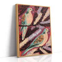 Turtle Doves in Winter Pine