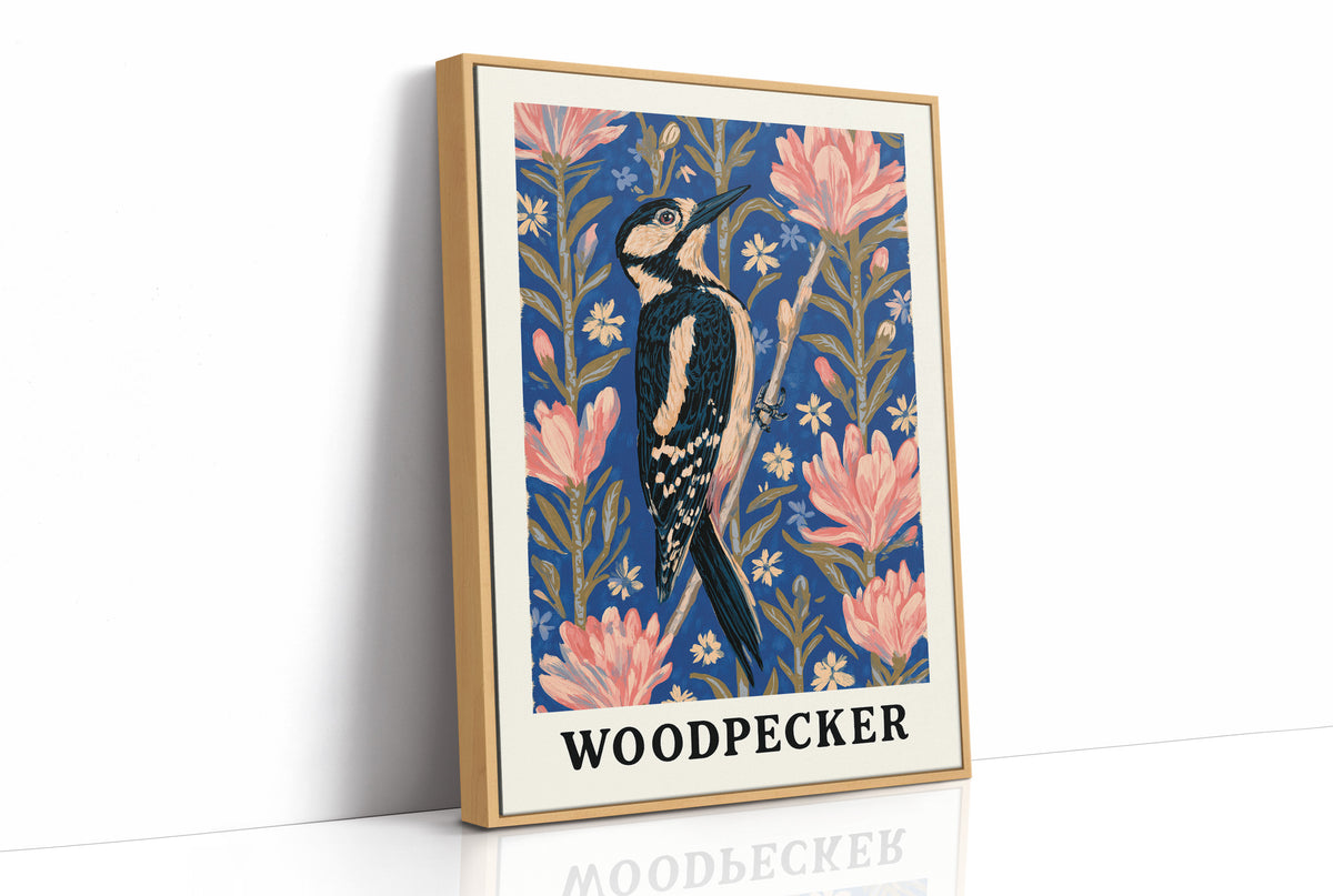 Woodpecker in Coral Blossom
