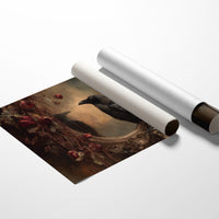 Raven Among Faded Roses