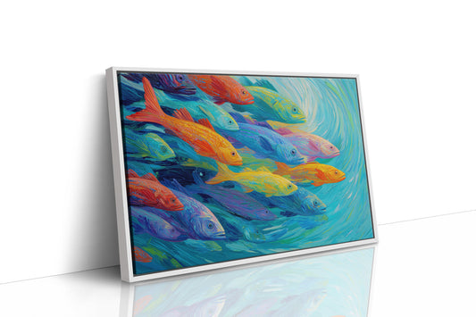 Vibrant Shoal Rides Turquoise Currents