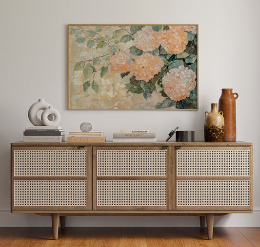 Peach Hydrangeas Paint Summer's Memory