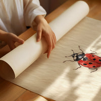 Tiny Ladybug on Paper