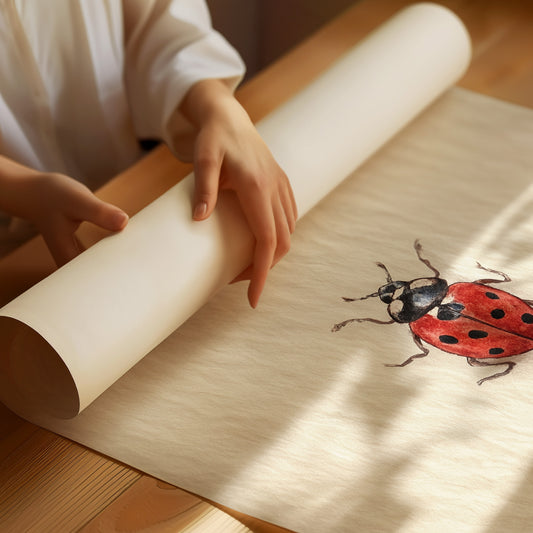Tiny Ladybug on Paper