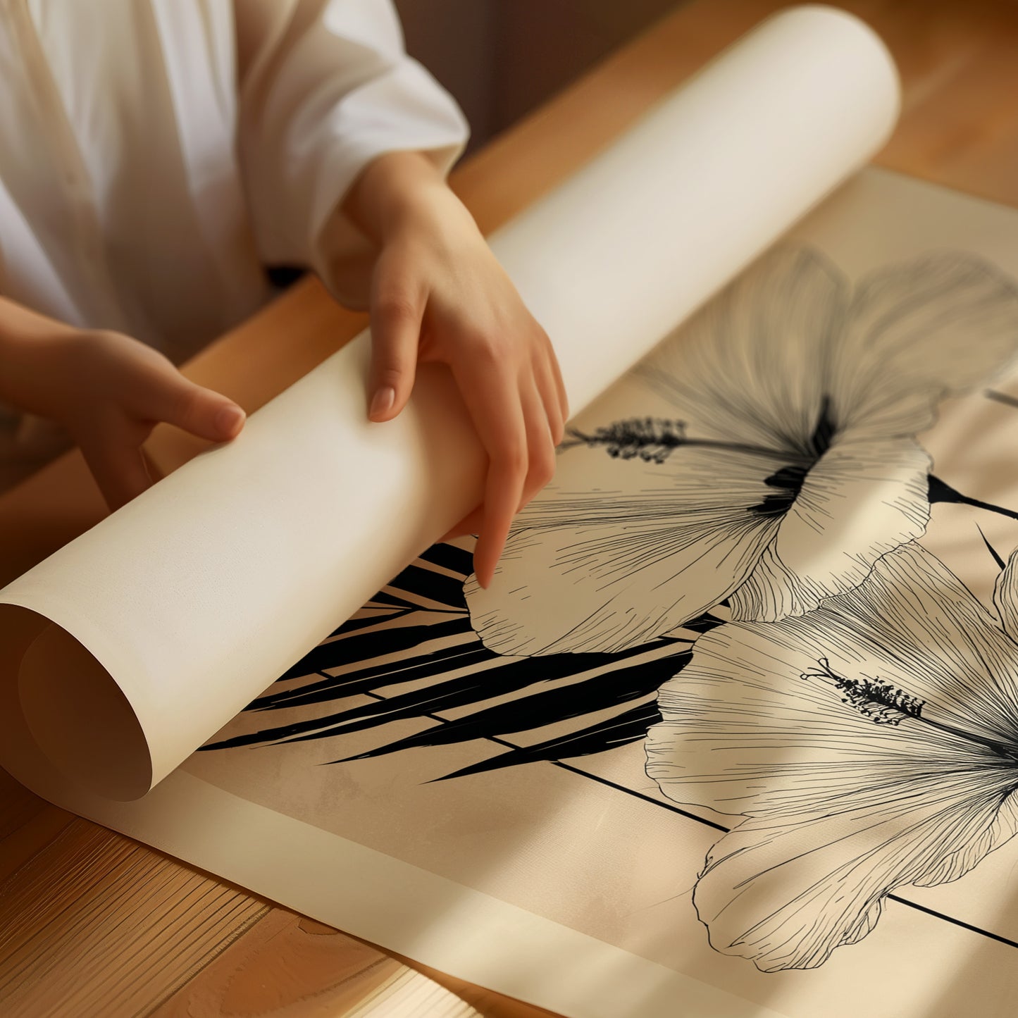 Tropical Lines Meet Gentle Petals