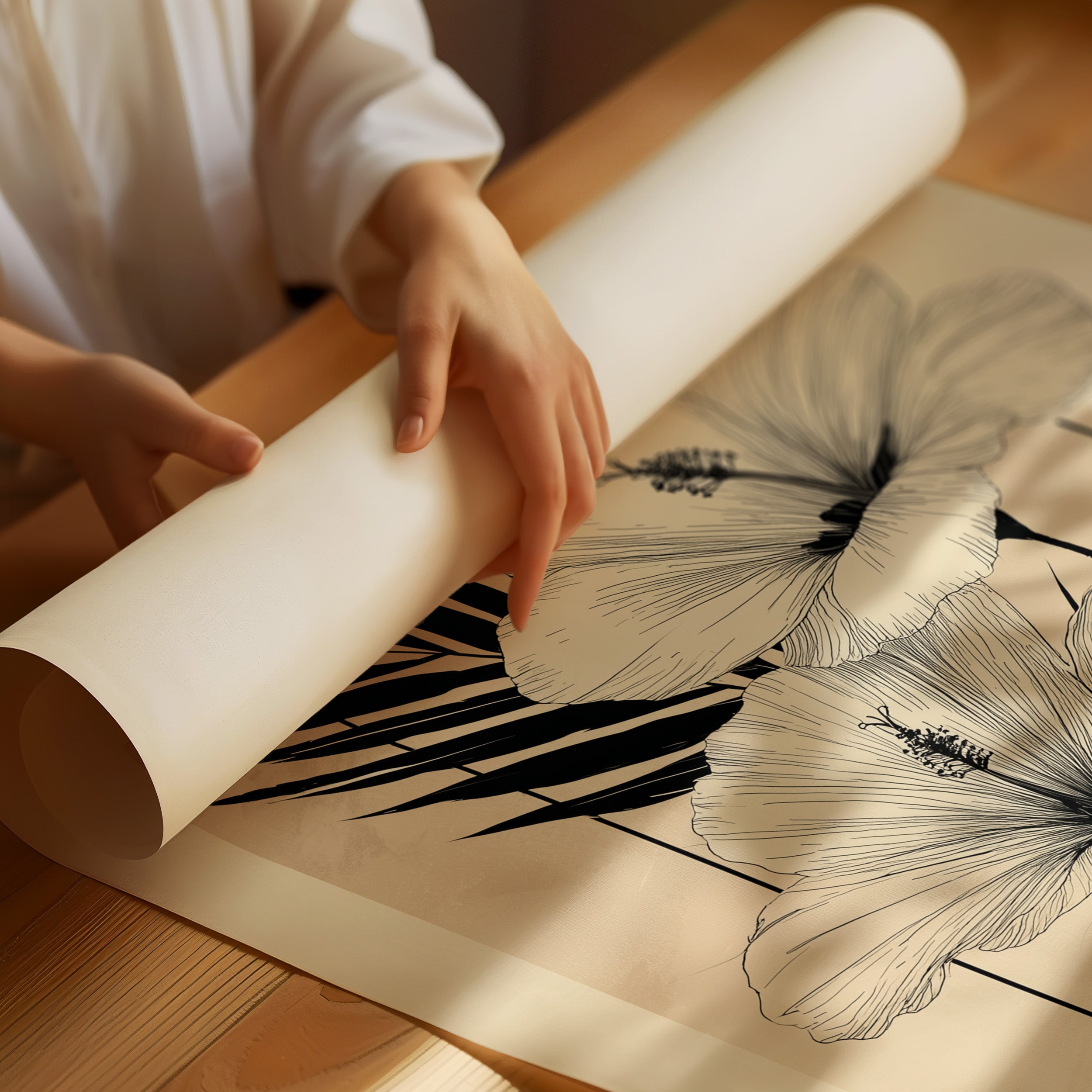 Tropical Lines Meet Gentle Petals