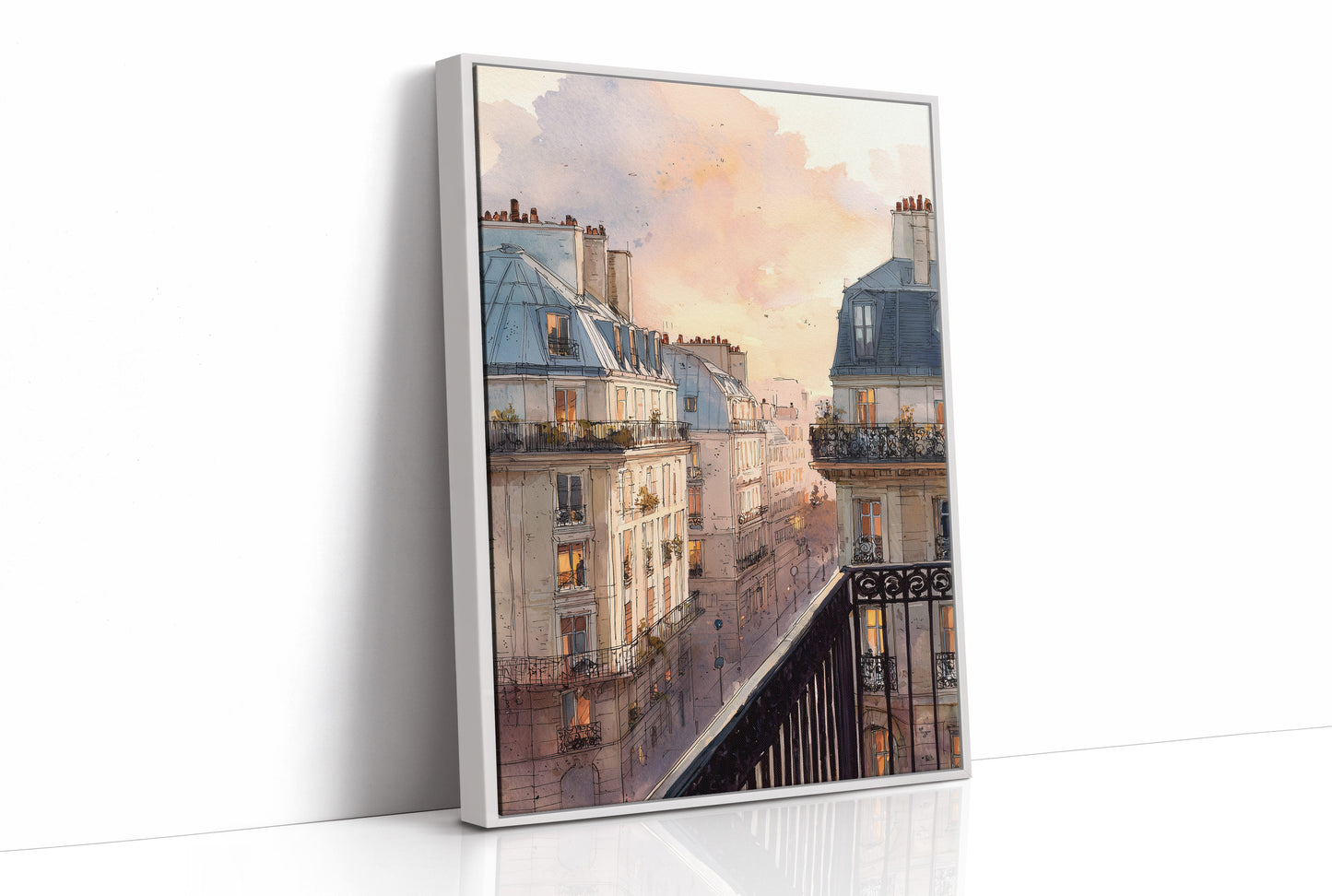 Evening Light Over Paris Rooftops