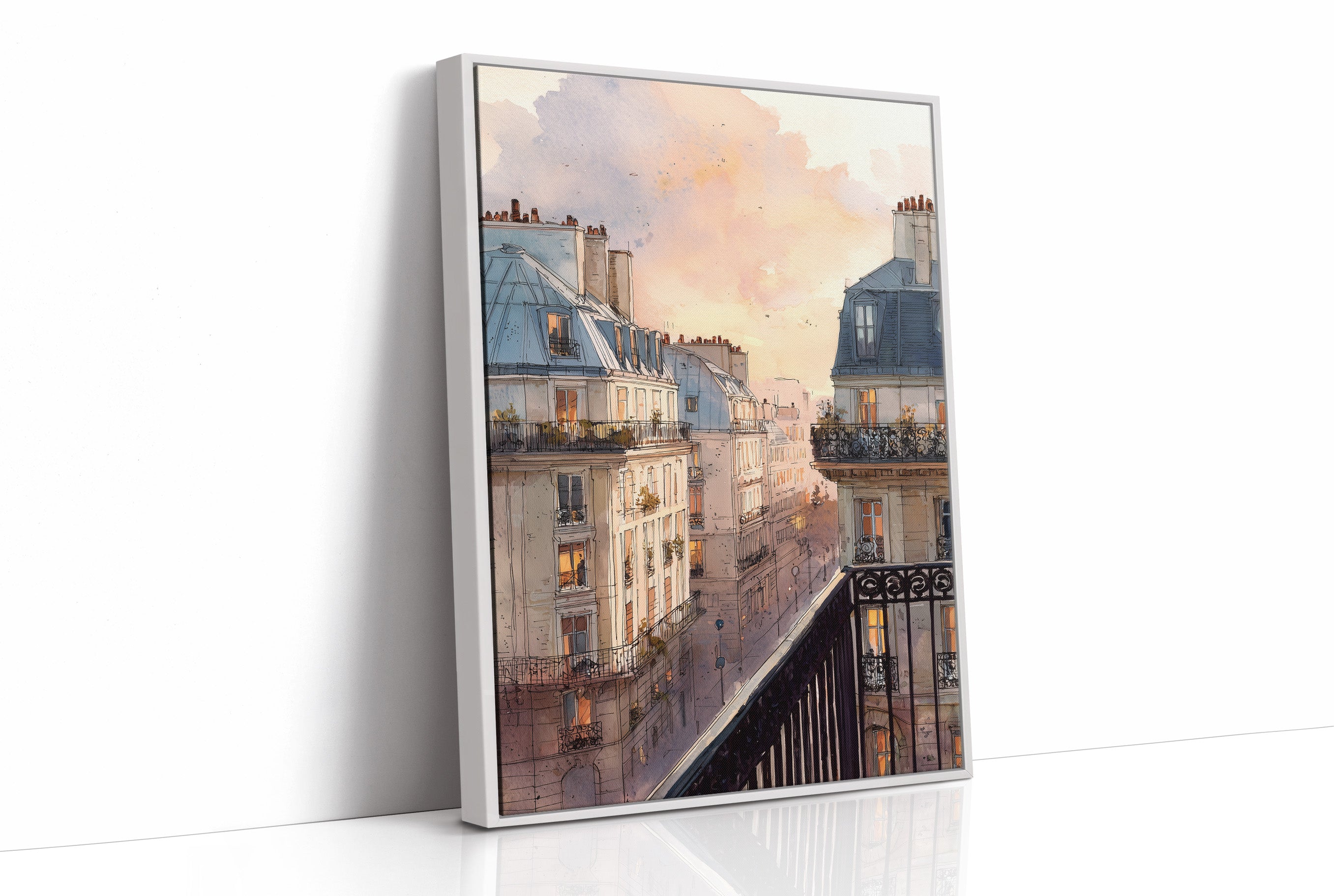 Evening Light Over Paris Rooftops