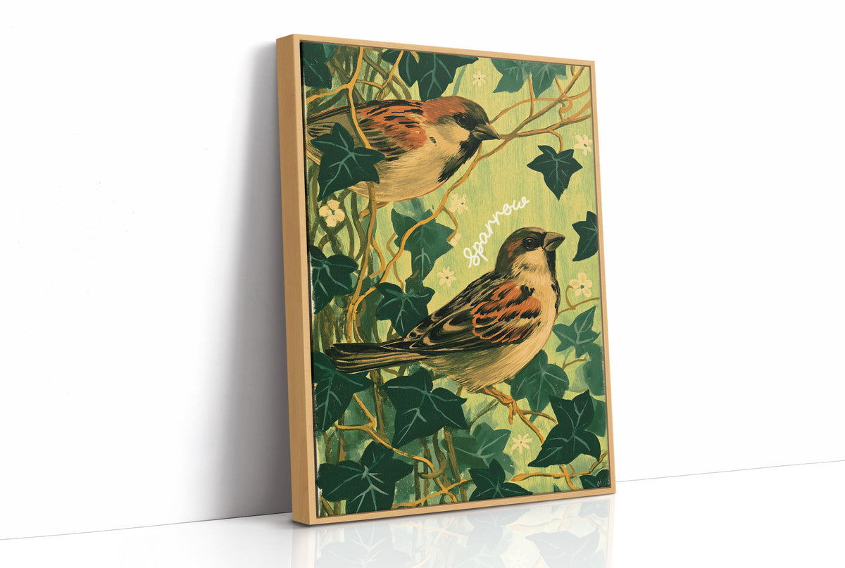 Sparrows in the Ivy Vines