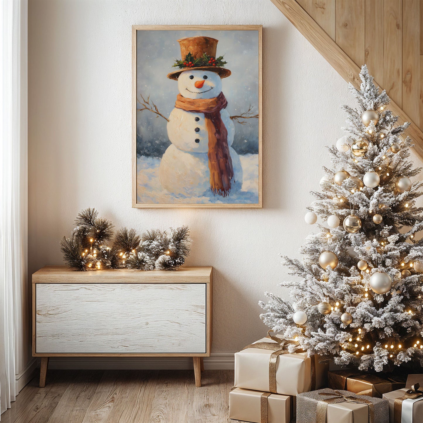 Frosty Wears His Holly Crown