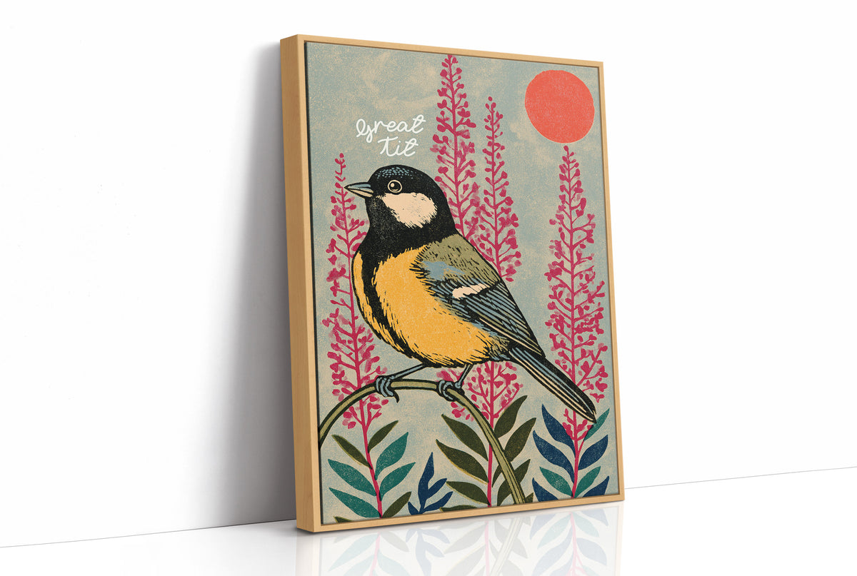 Great Tit and Rising Sun
