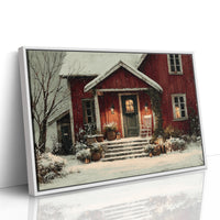 Snow on the Farmhouse Steps