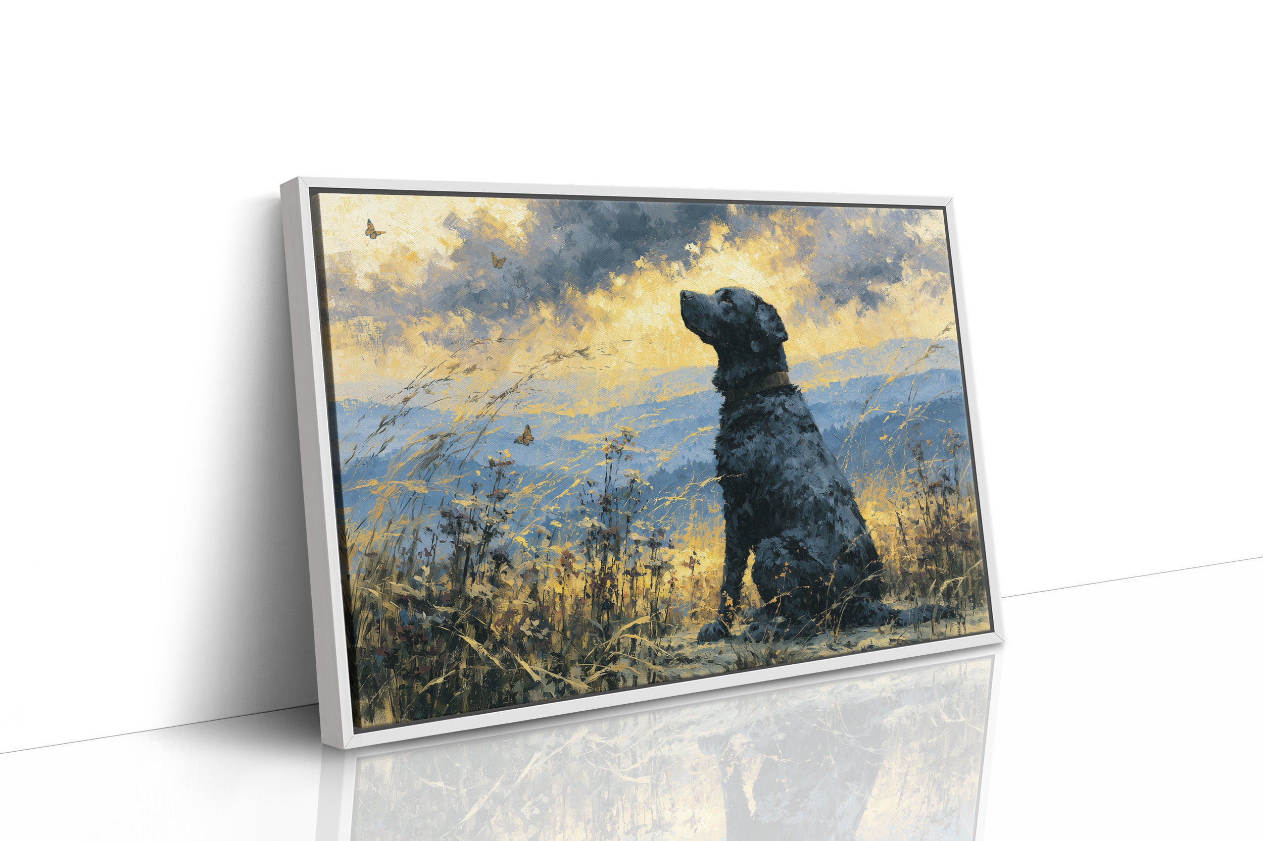 Black Labrador, Butterfly Sky