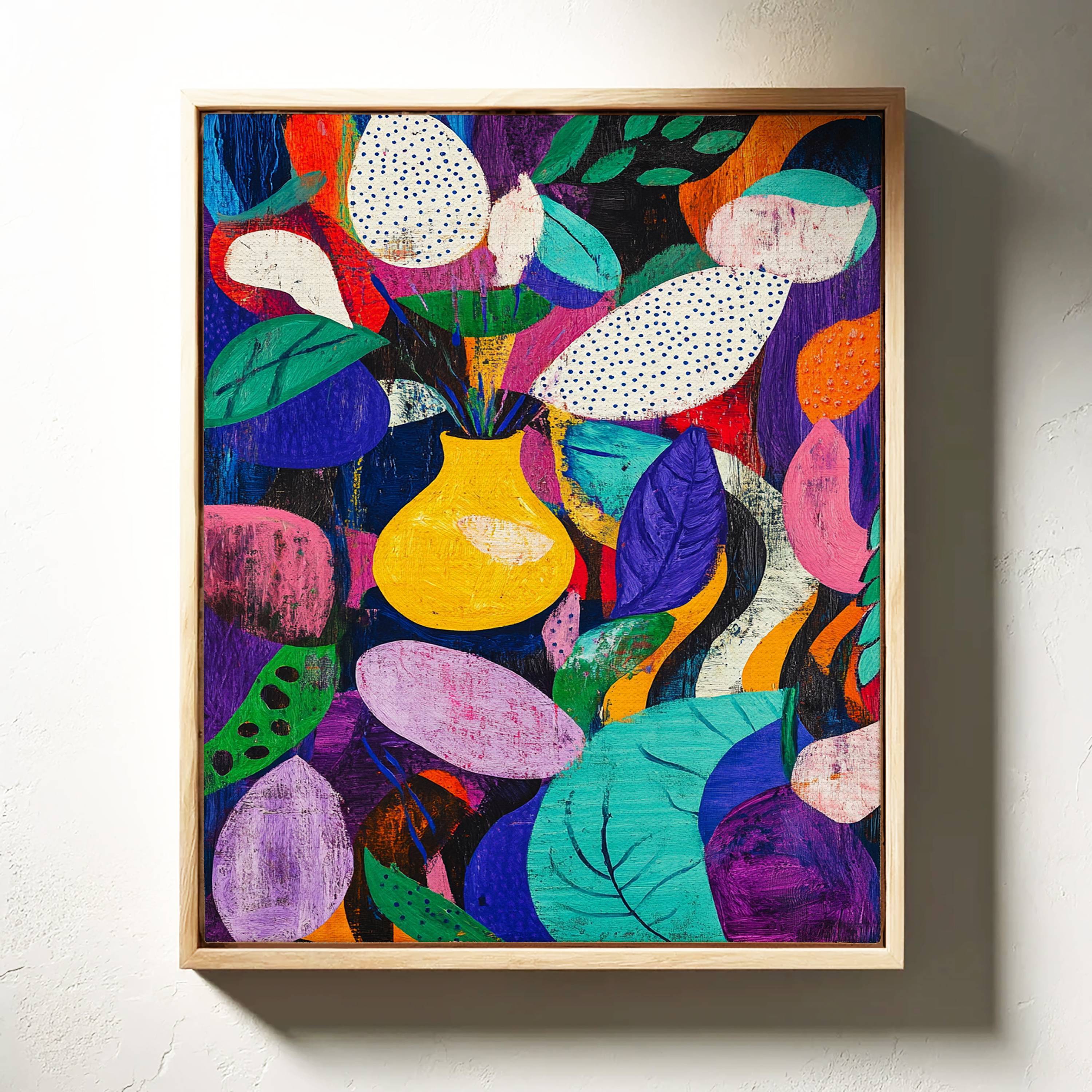 Yellow Vase Dances With Color