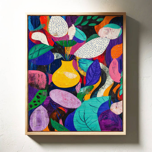 Yellow Vase Dances With Color
