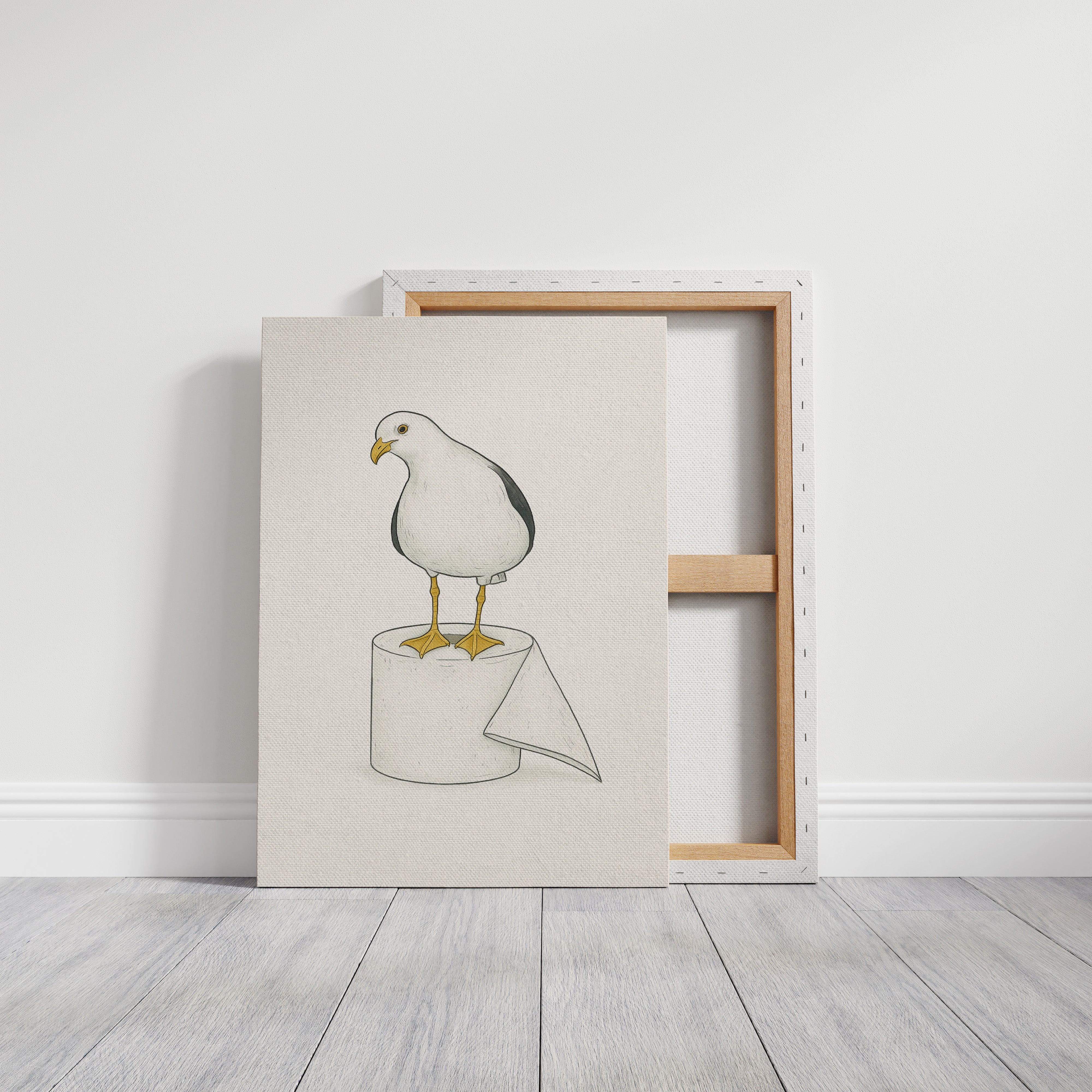 Seagull on a Toilet Roll