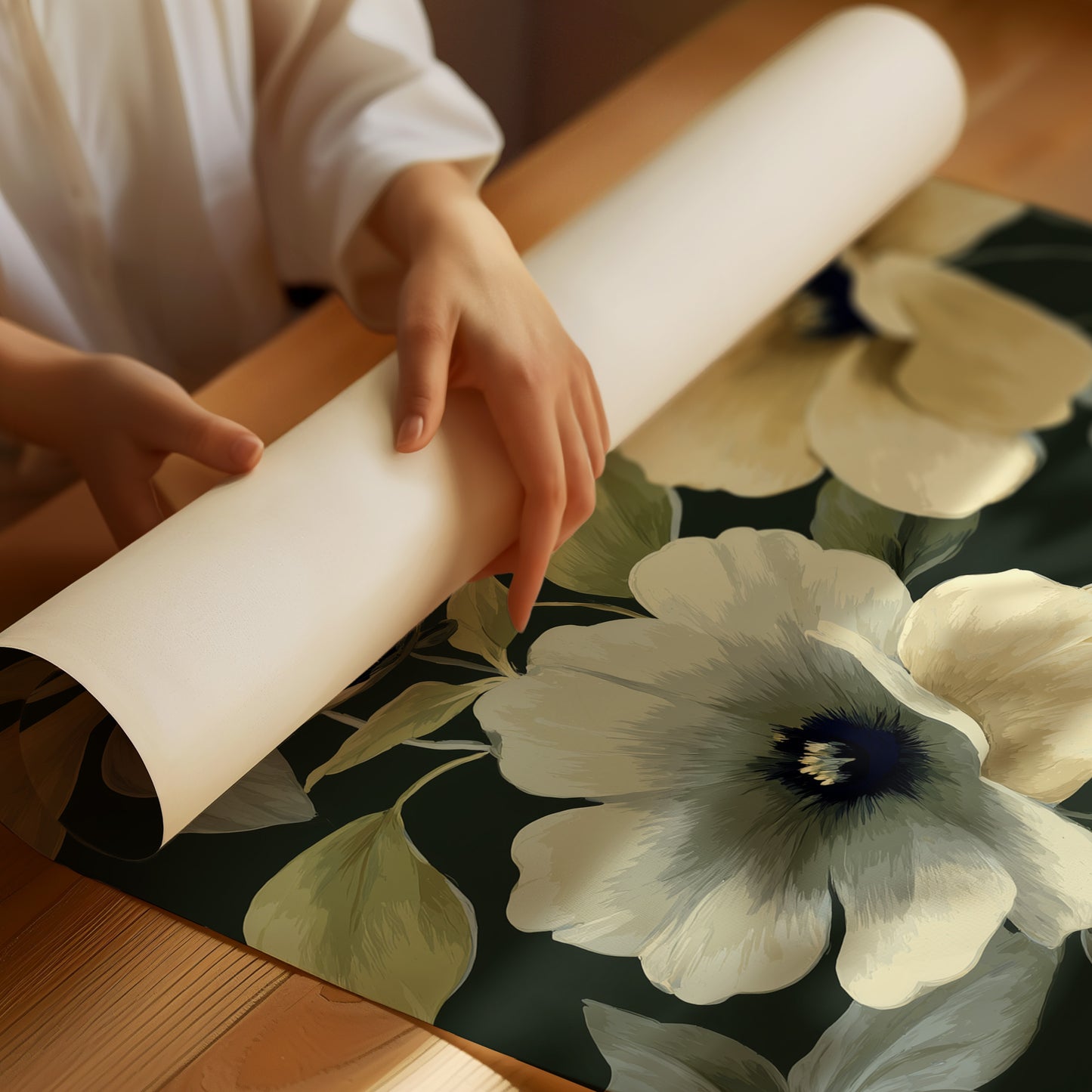 Cream Blooms Tell Library Stories