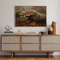 Autumn Mushrooms Dance Among Leaves