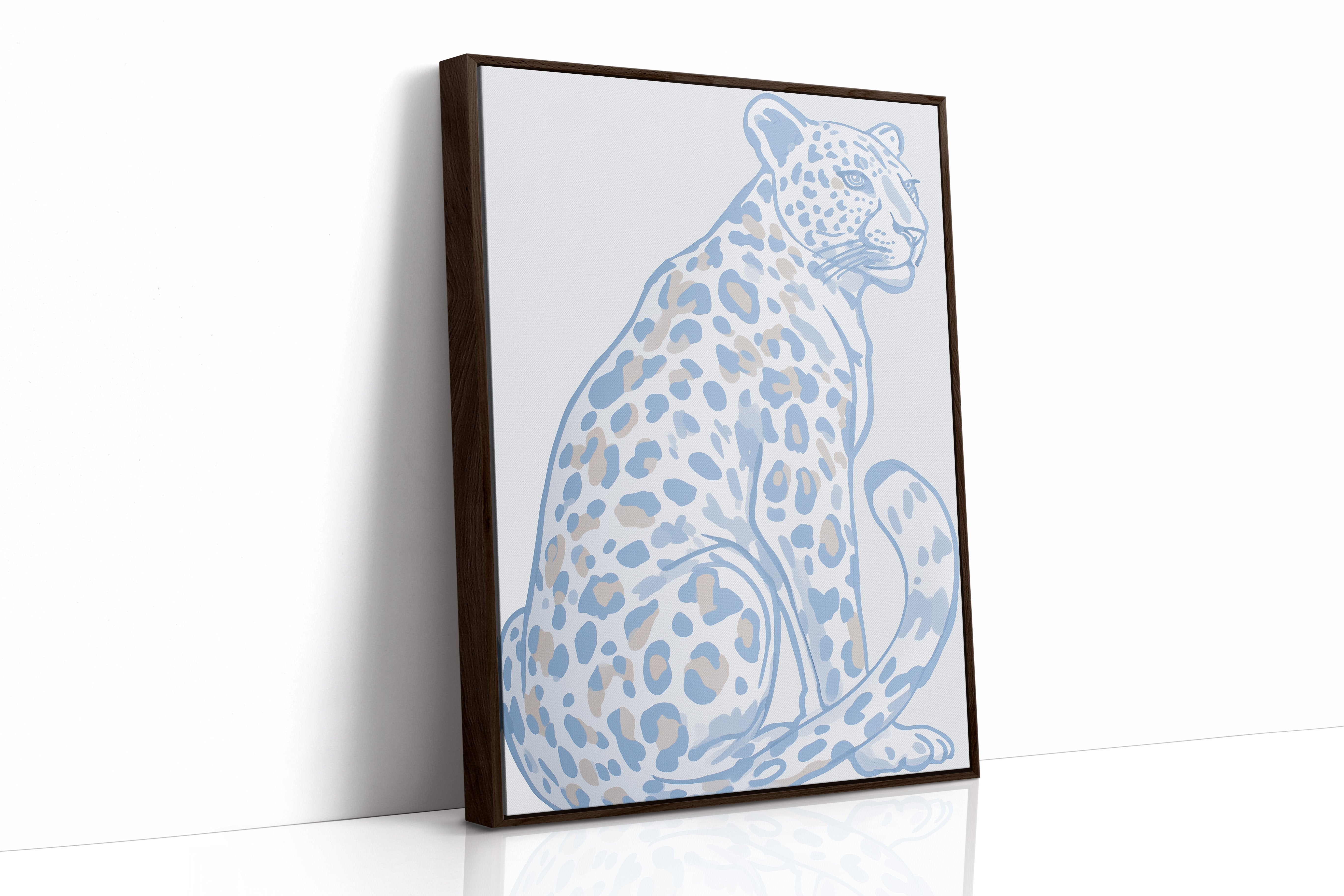 Azure Leopard In Desert Calm