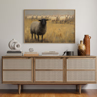Black Sheep Leads Golden Meadow