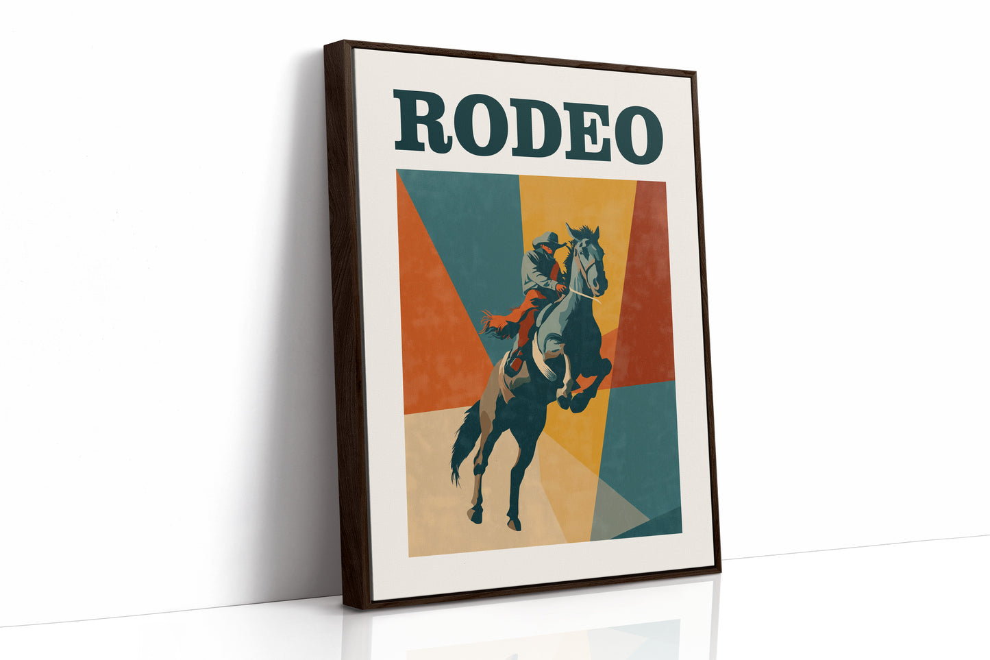 Bucking Bronco Through Color Fields