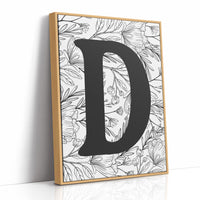 Botanical Letter D Monogram