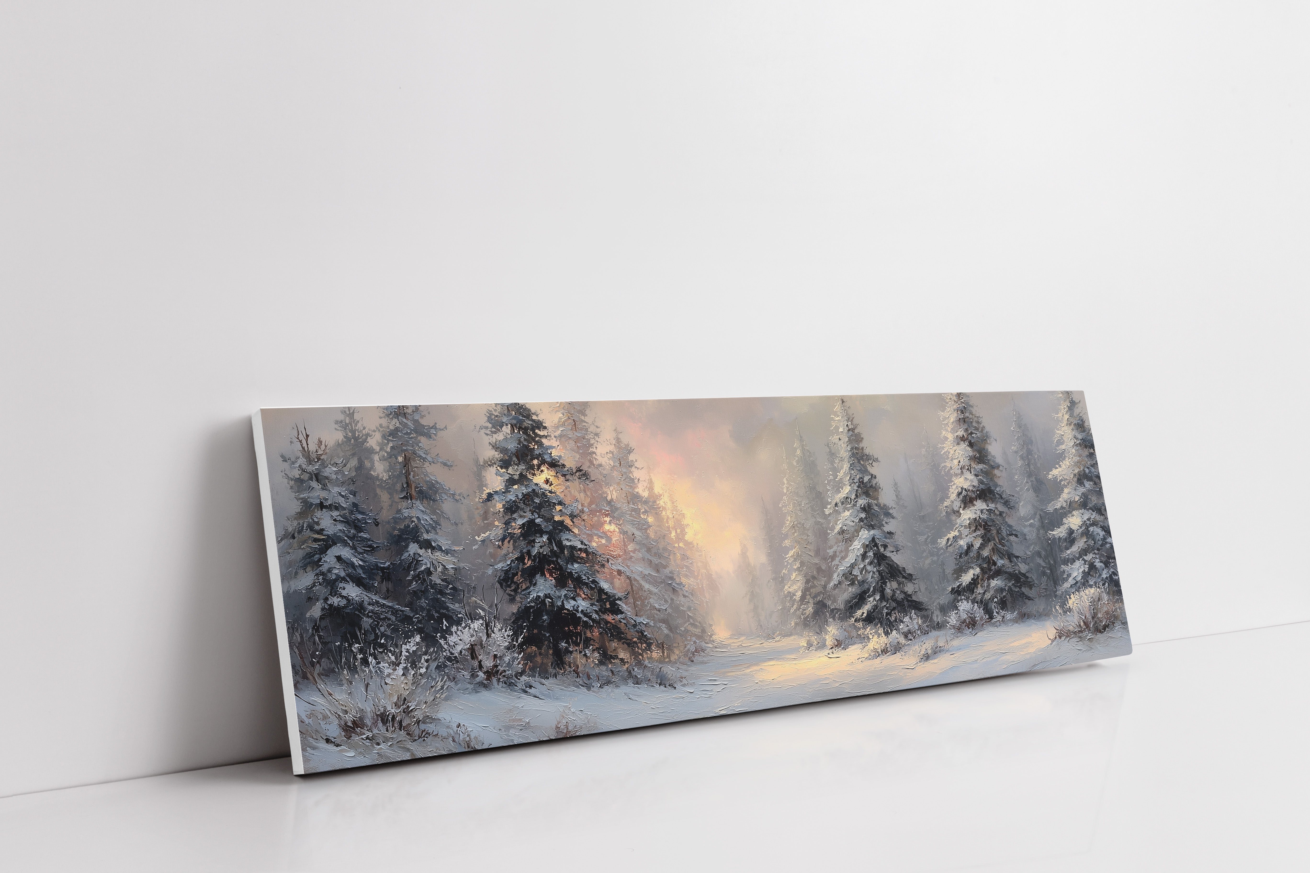 Winter Light Through Silent Pines