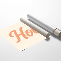 Hola Retro Script Wall Art