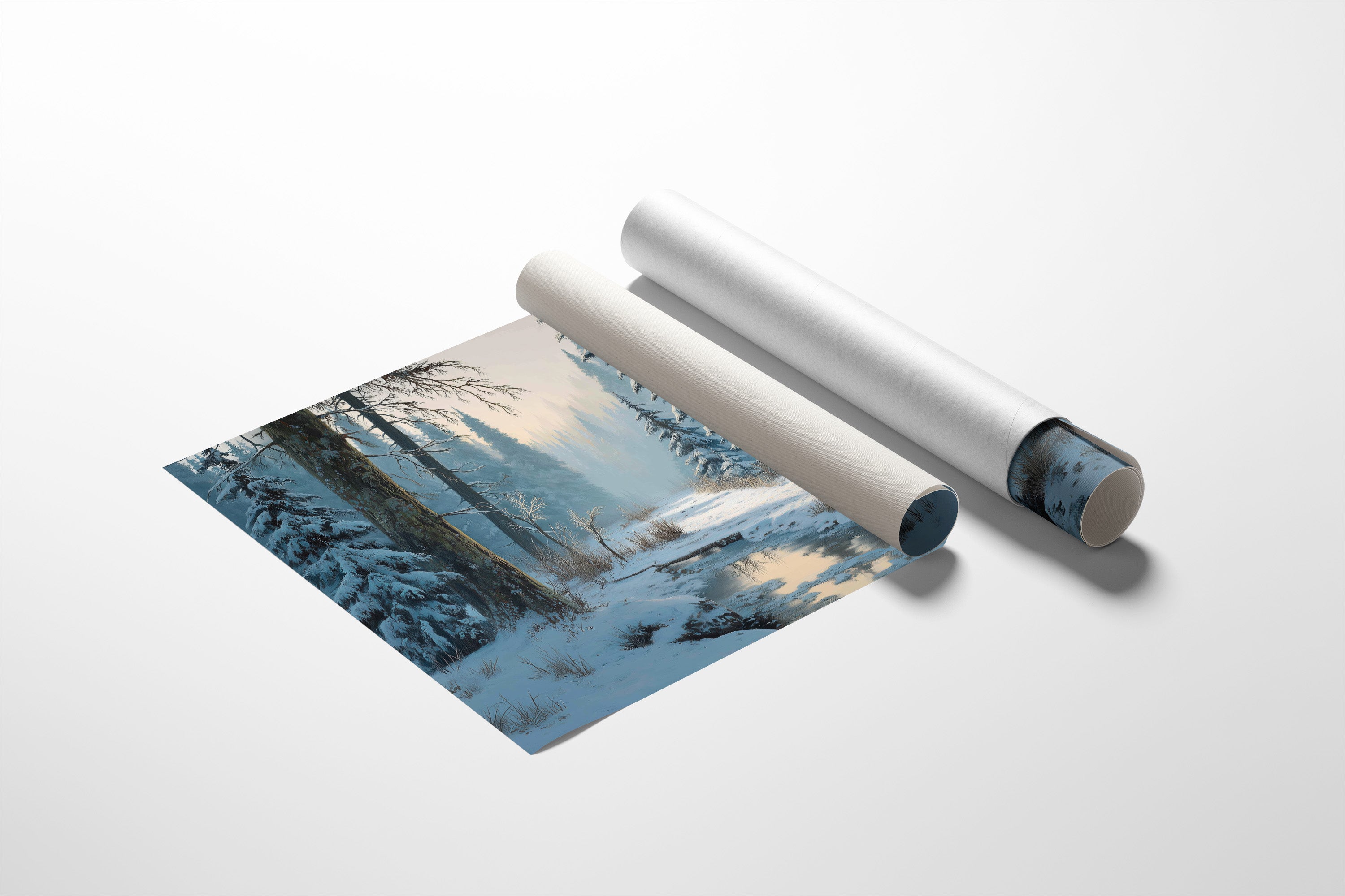 Snow Pines Guard Winter's Stream