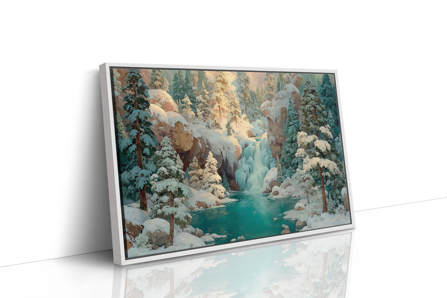 Frozen Falls in the Pines