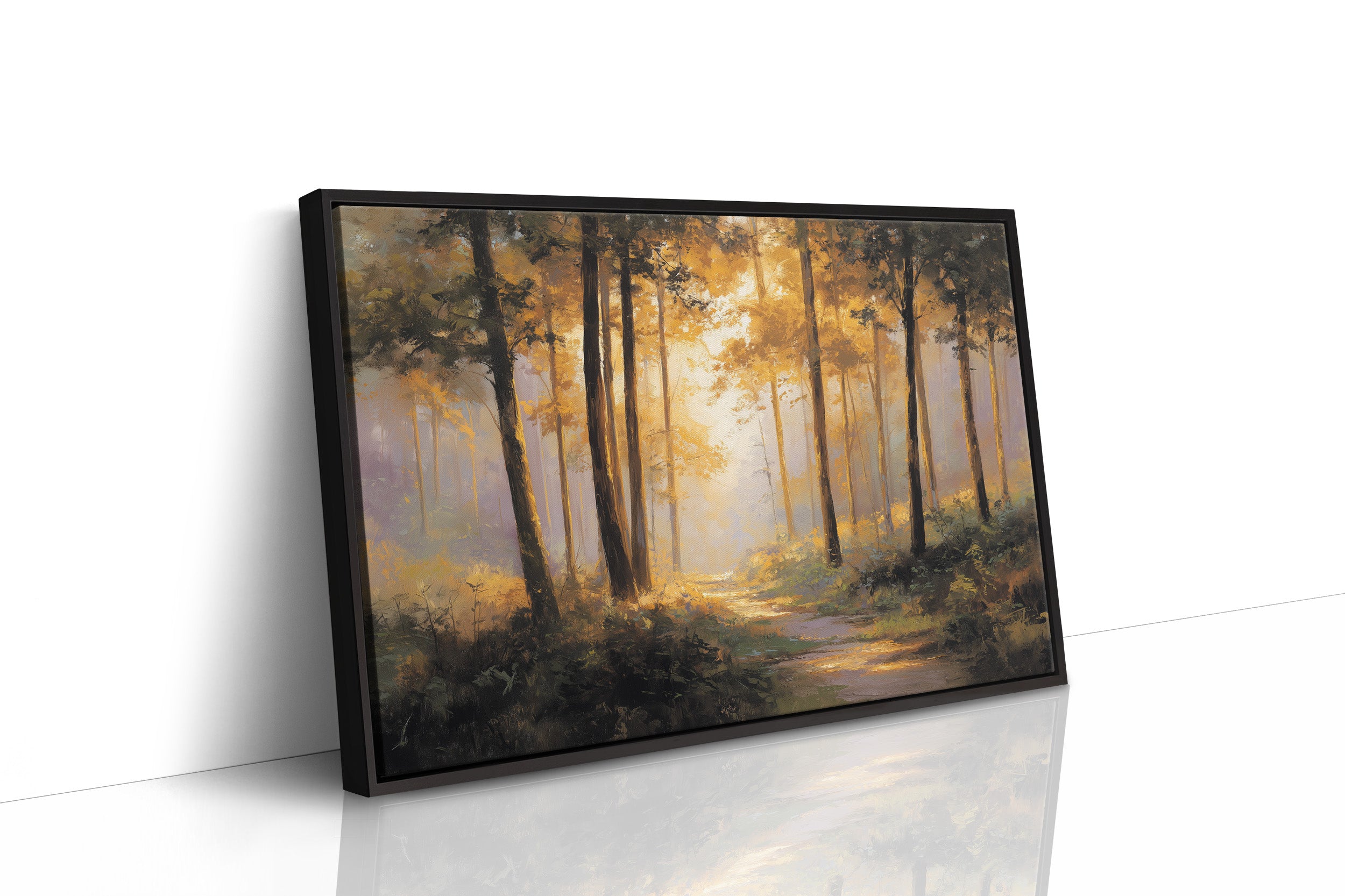 Forest Path Bathed In Light