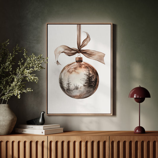 Rustic Forest Ornament Art Print - Woodland Holiday Decor - Gallery Canvas image 8