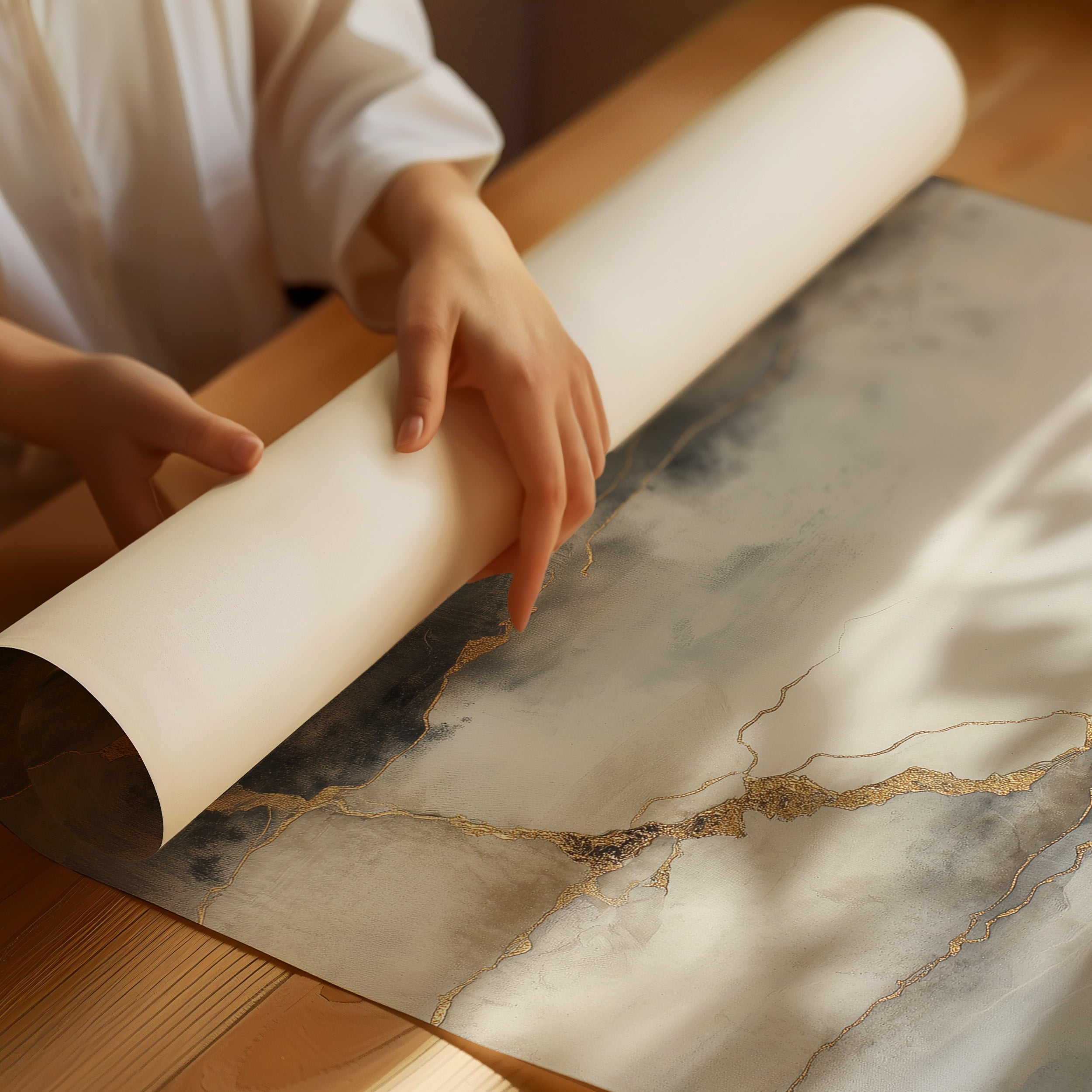 Storm Clouds Break With Golden Light