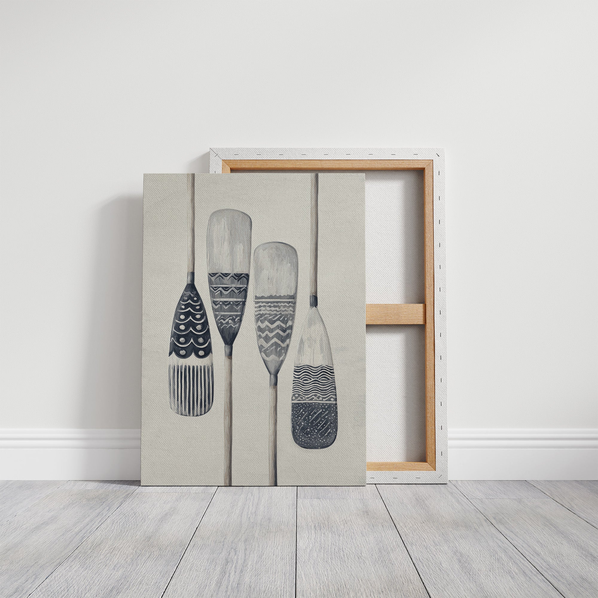 Carved Oars Tell Lakeside Tales