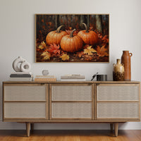 Autumn's Orange Glow Among Leaves
