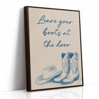 Blue Ink Welcome On Cream