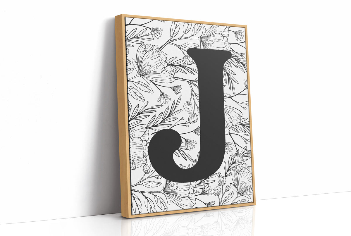 Botanical Letter J Monogram