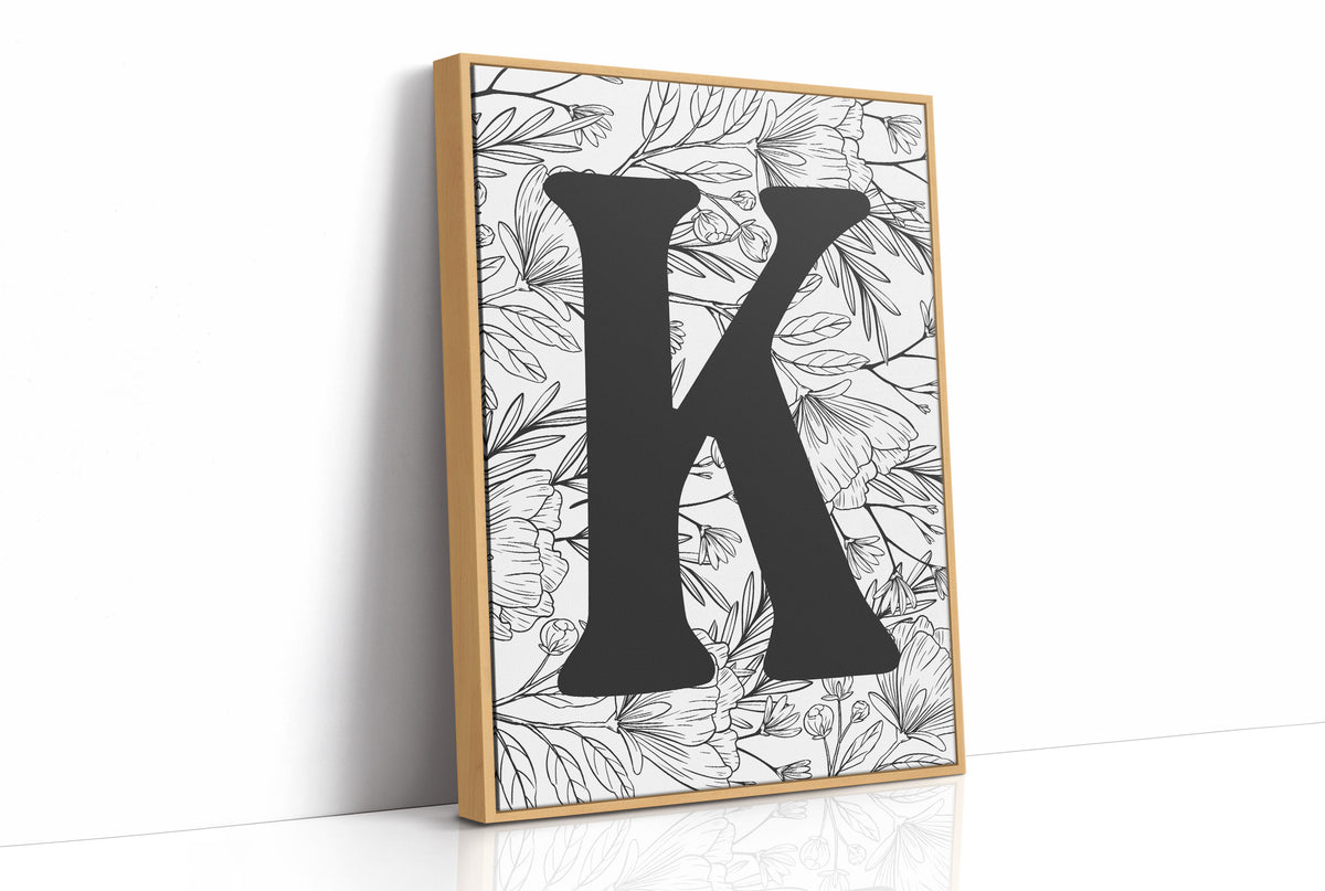 Botanical Letter K Monogram