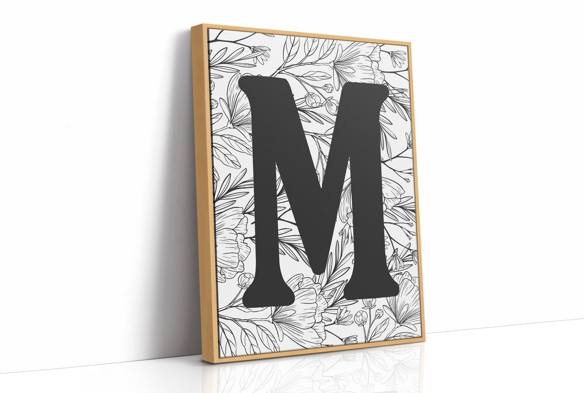 Botanical Letter M Monogram