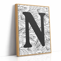 Botanical Letter N Monogram
